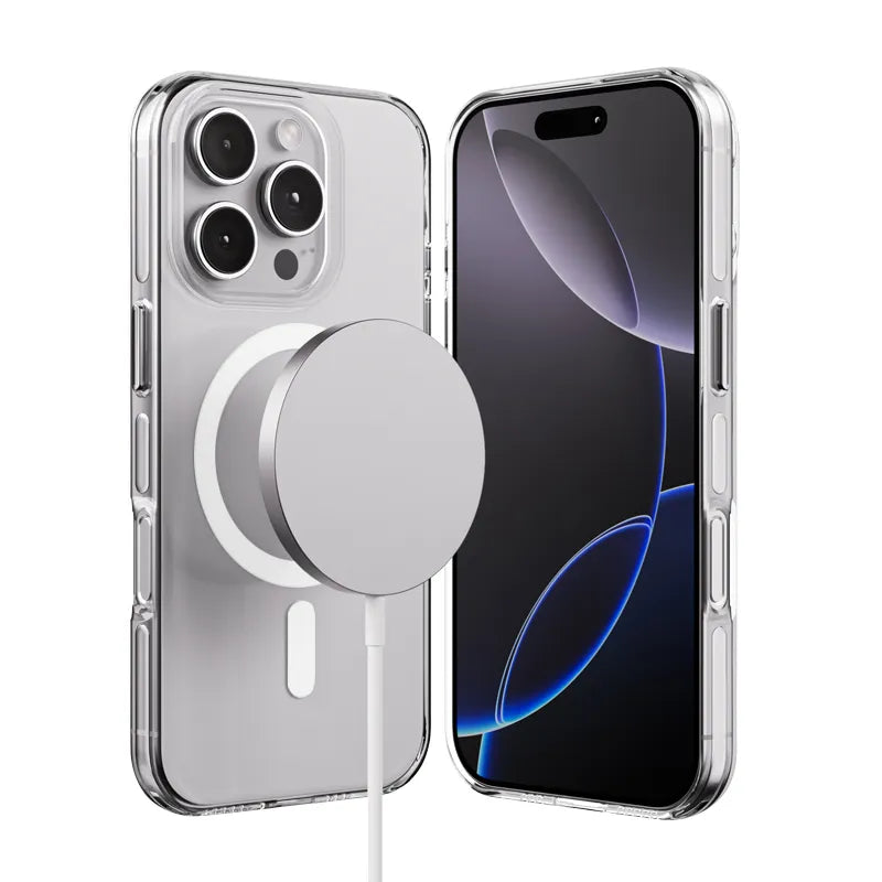„Crong Clear MAG Pro“ – „iPhone 16 Pro Max“ „MagSafe“ dėklas (skaidrus)