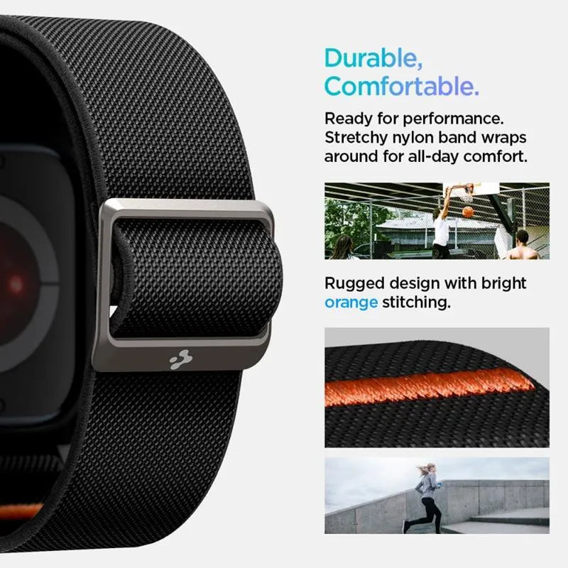 Spigen Lite Fit "Pro" - dėklas su dirželiu Apple Watch 10 42 mm laikrodžiui (matinis juodas)
