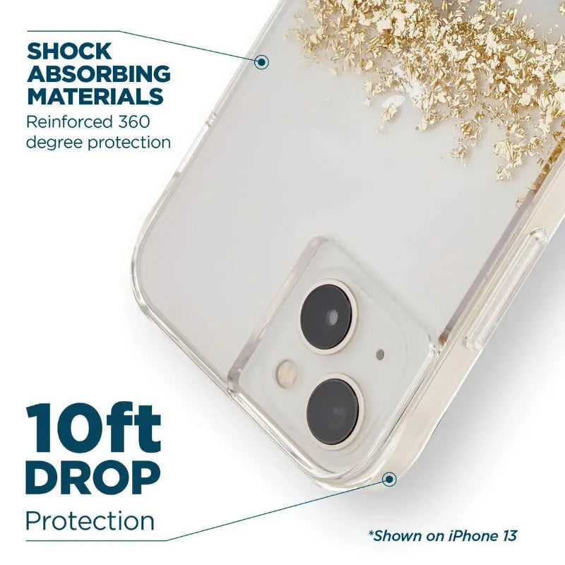 Case-Mate Karat – auksu dekoruotas dėklas, skirtas iPhone 14 Plus (marmurinis)