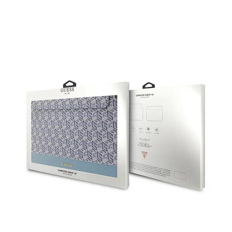 Guess GCube Stripes nešiojamojo kompiuterio dėklas - 16" nešiojamojo kompiuterio krepšys (mėlynas)