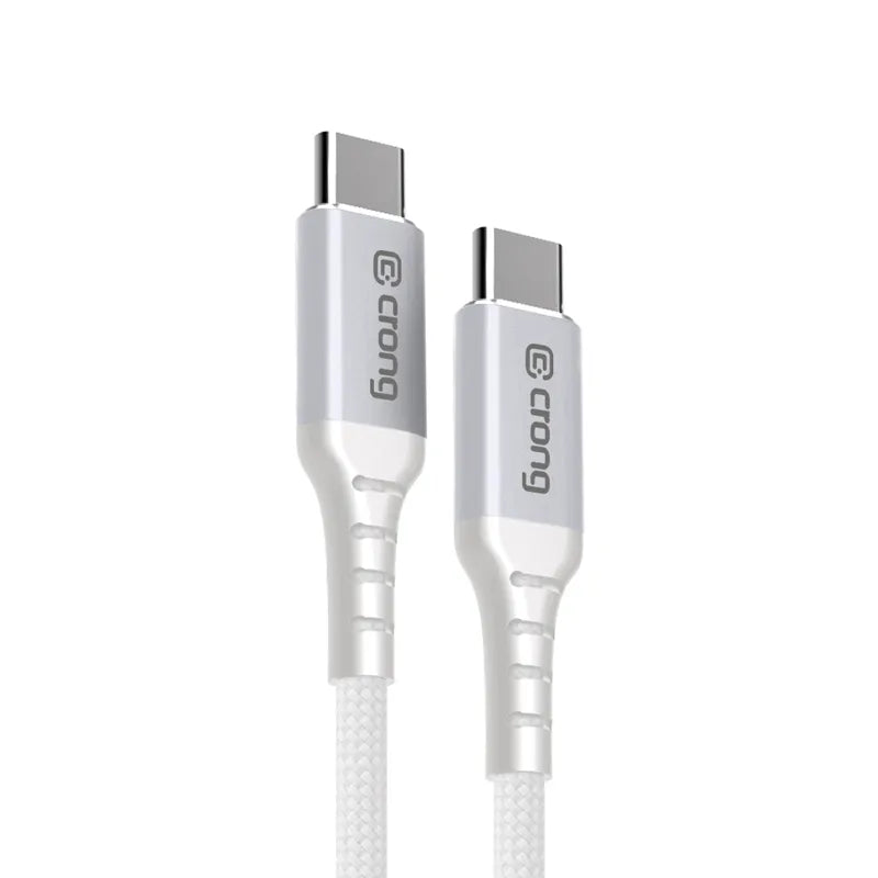 Crong Armor Link – 100W PD 5A USB-C į USB-C laidas 200 cm (baltas)