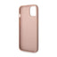 Guess Saffiano Metal Logo Stripes – Dėklas iPhone 14 Plus (rožinis)