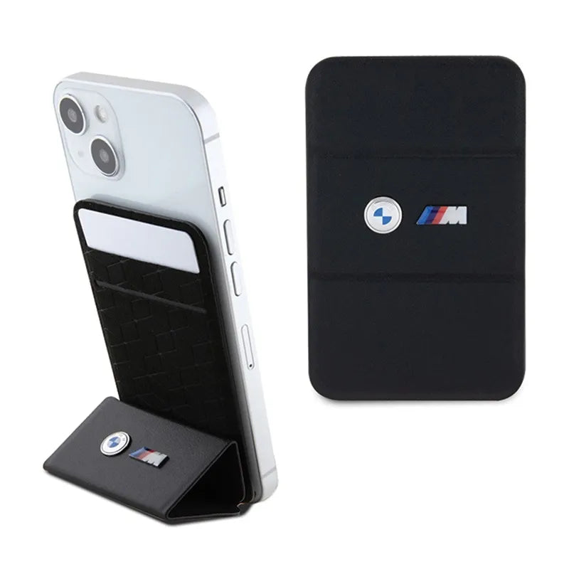 BMW Wallet Cardslot Stand MagSafe M Edition Collection – magnetinė piniginė su stovo funkcija (juoda)