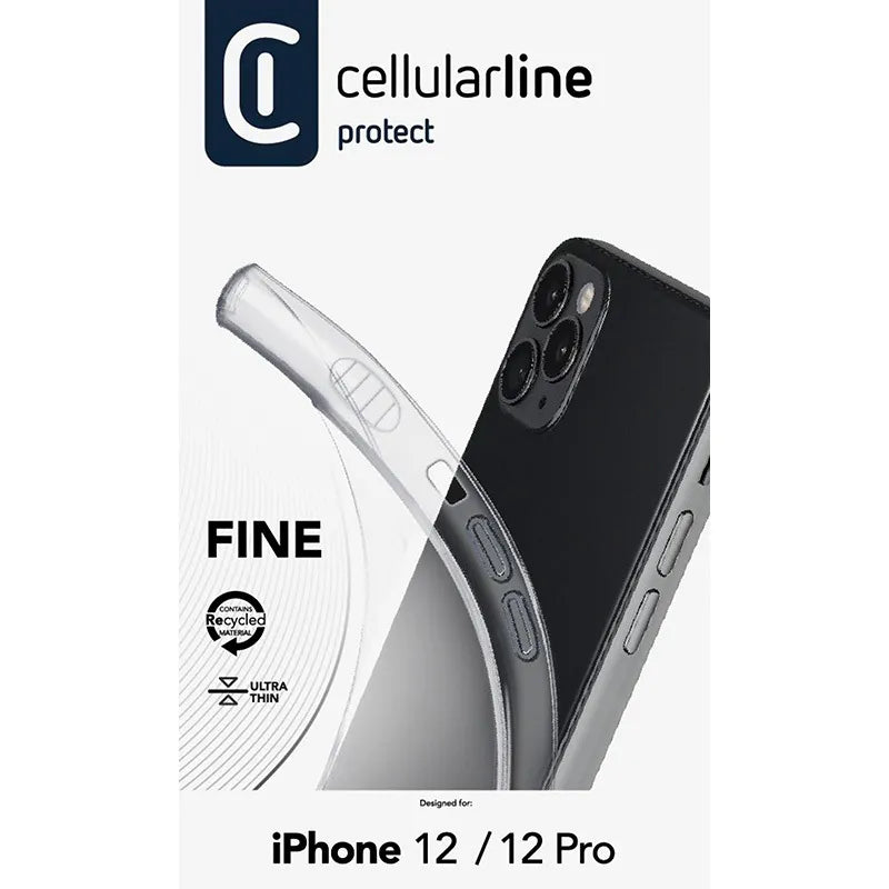 Cellularline Fine – dėklas iPhone 12 / iPhone 12 Pro (skaidrus)