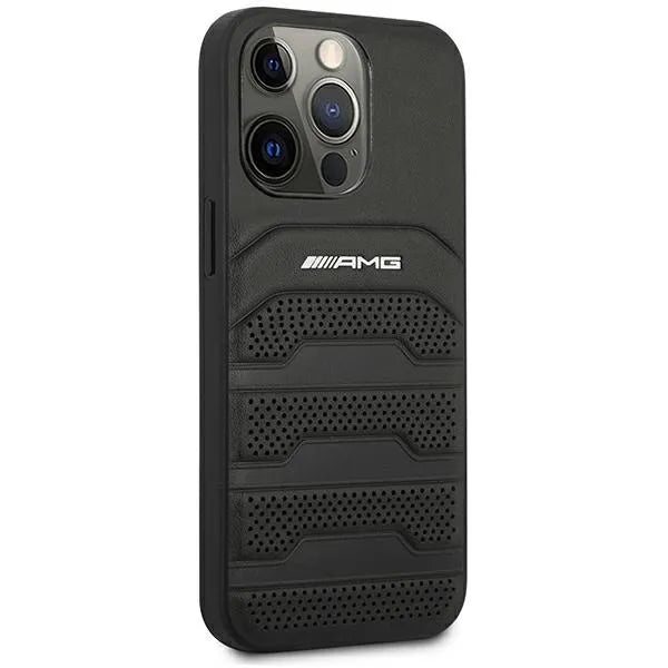 AMG Debossed Lines – dėklas iPhone 14 Pro telefonui (juodas)