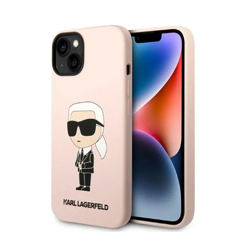 Karl Lagerfeld Silicone NFT Ikonik MagSafe – Dėklas iPhone 14 Plus (rožinis)