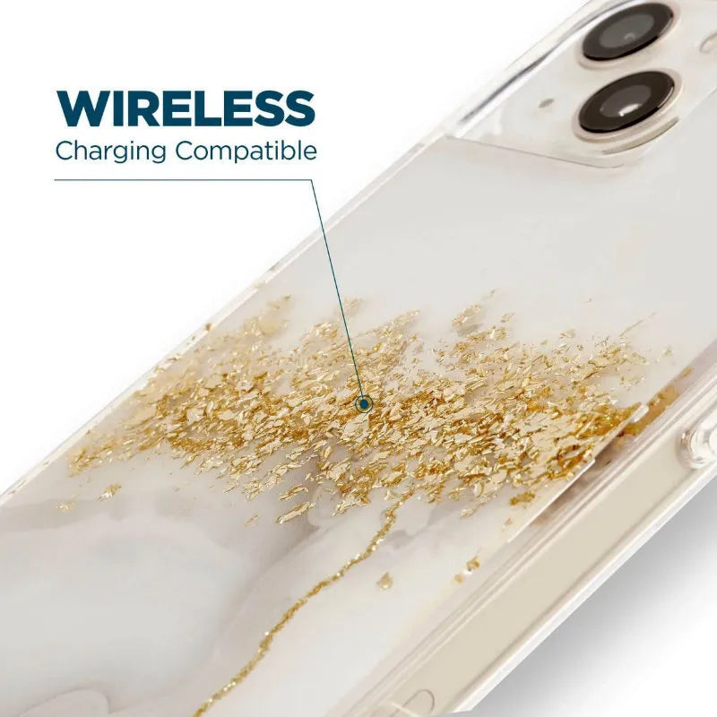 Case-Mate Karat – auksu dekoruotas dėklas, skirtas iPhone 14 Plus (marmurinis)