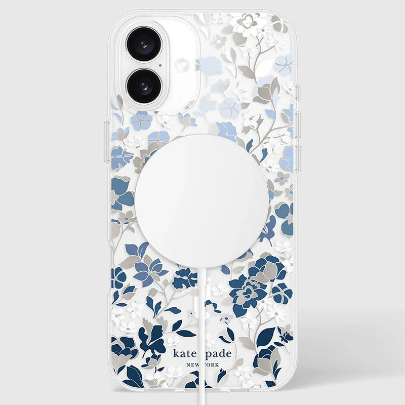 Kate Spade New York Protective Gems MagSafe – dėklas iPhone 16 Plus (Flowerbed Blue)