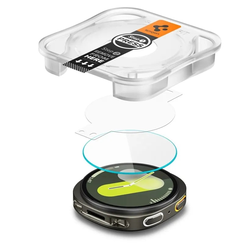 Spigen GLAS.TR EZ FIT 2-Pack – grūdintas stiklas Samsung Galaxy Watch 8 40 mm (2 vnt.)