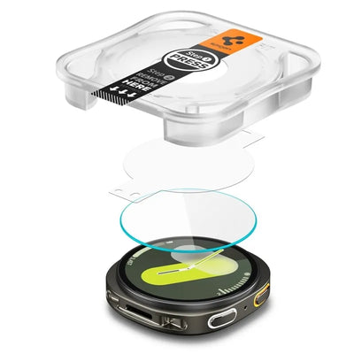 Spigen GLAS.TR EZ FIT 2-Pack – grūdintas stiklas Samsung Galaxy Watch 8 40 mm (2 vnt.)