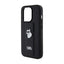 Karl Lagerfeld Gripstand Saffiano Choupette Pins – dėklas iPhone 15 Pro Max telefonui (juodas)