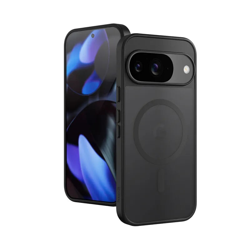 Crong Hybrid Matte Magnetic – MagSafe dėklas, skirtas Google Pixel 9 (juodas)