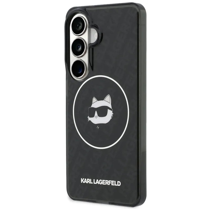 Karl Lagerfeld IML Repeated Choupette MagSafe – Samsung Galaxy S26 dėklas (juodas)