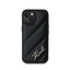 Karl Lagerfeld Diagonal Quilted Script – Dėklas iPhone 15 Plus / 14 Plus (Juodas)