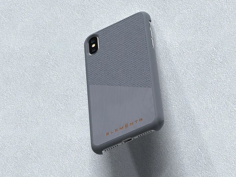 Nordic Elements Original Hel – dėklas iPhone Xs Max su tikro klevo medžio intarpu (pilkas)