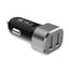 Crong automobilinis įkroviklis 24W – Automobilinis įkroviklis 2xUSB 2.4A (aliuminis)