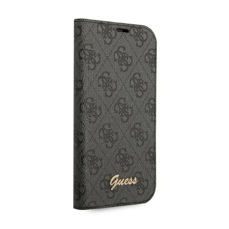 Guess 4G Metal Camera Outline knygos tipo dėklas – dėklas iPhone 14 Pro (juodas)