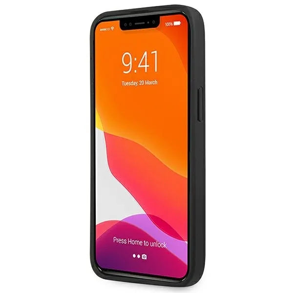 AMG Debossed Lines – dėklas iPhone 14 Pro telefonui (juodas)