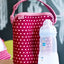 BUILT Bottle Buddy krepšys dviem buteliukams su laikikliu (Baby Pink Mini Dots)