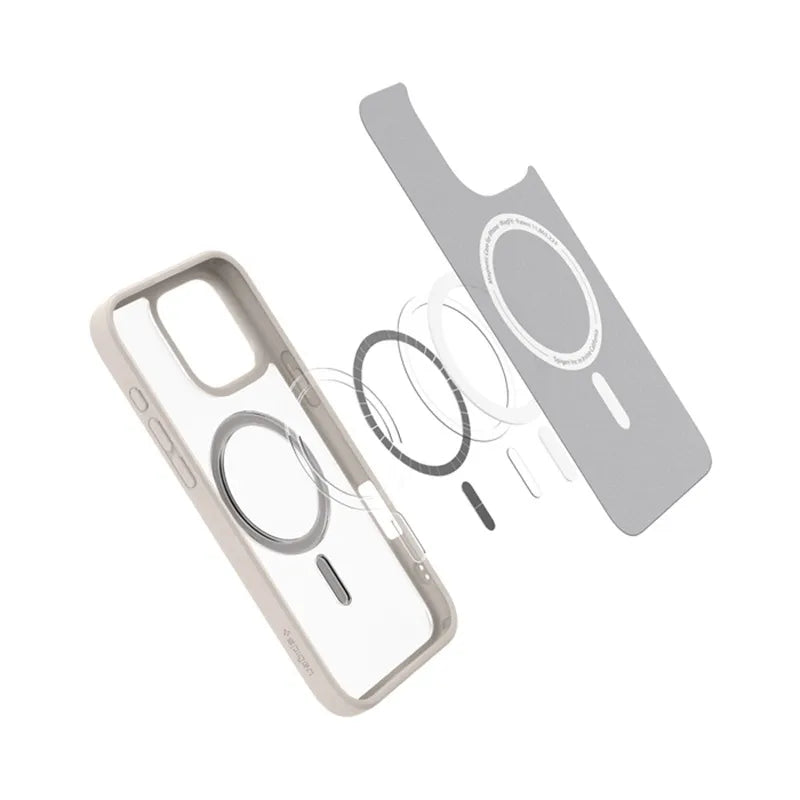 Spigen Ultra Hybrid Mag MagSafe – Dėklas, skirtas iPhone 16 Pro Max (Frost Natural Titanium)