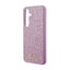 Guess Glitter Flakes Metal Logo dėklas - Dėklas skirtas Samsung Galaxy S24 (Violetinis)