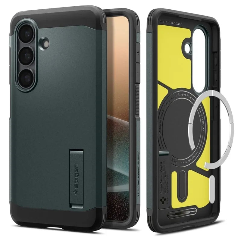 Spigen Tough Armor MagSafe – dėklas Samsung Galaxy S26+ (Abyss Green)
