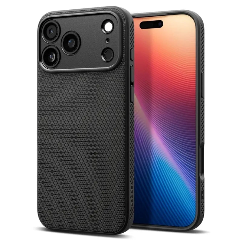 Spigen Liquid Air – dėklas iPhone 17 Pro (matinė juoda)
