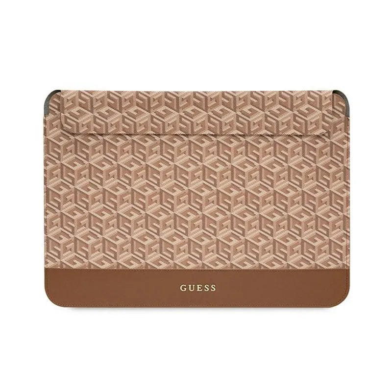 Guess GCube Stripes nešiojamojo kompiuterio dėklas – 16" nešiojamojo kompiuterio krepšys (ruda)