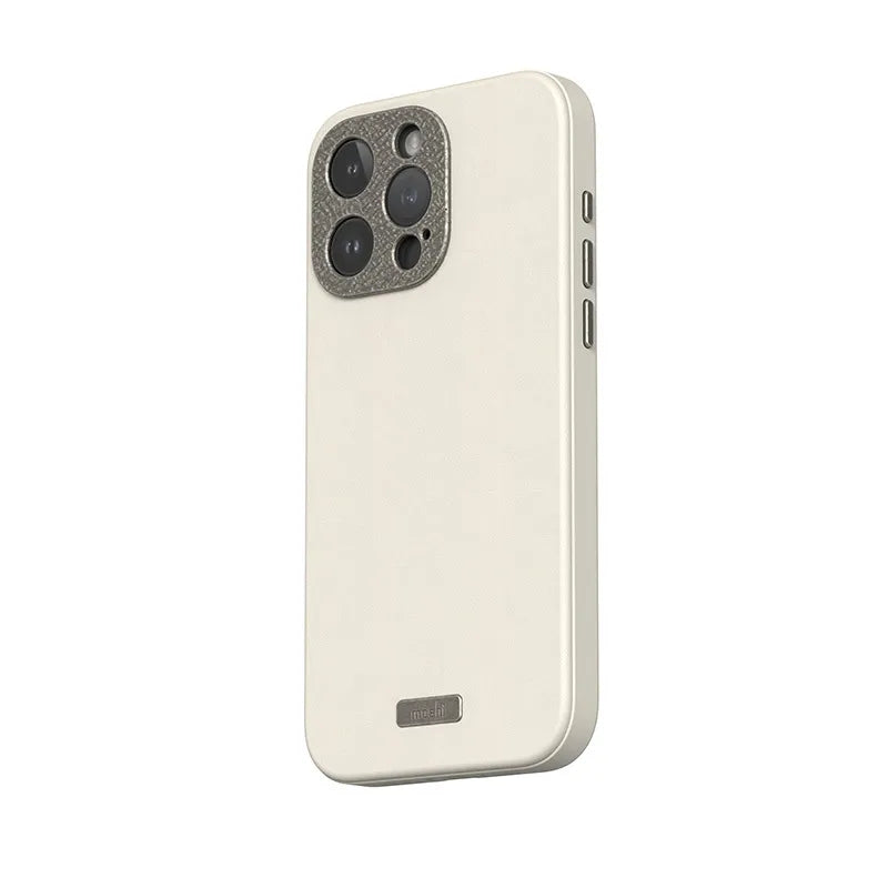 Moshi Napa MagSafe – odinis dėklas iPhone 15 Pro (Eggnog White)