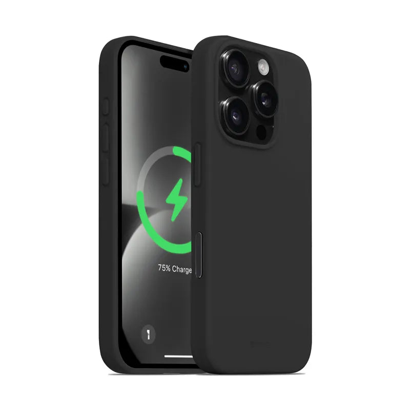 Crong Color Cover Magnetic – „iPhone 16 Pro Max“ „MagSafe“ dėklas (juodas)