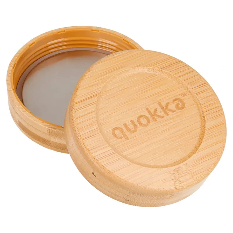Quokka Deli maisto indas – stiklinis indas maistui / priešpiečių dėžutė 500 ml (medžio rašto)