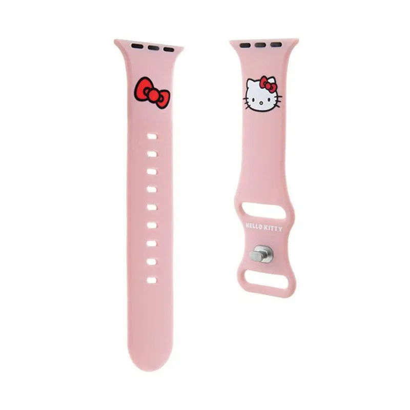 Hello Kitty Silicone Kitty Head – Apple Watch dirželis 42/44/45/49 mm (rožinis)