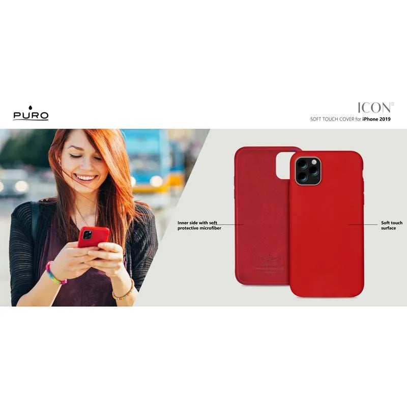 PURO ICON dangtelis – dėklas „iPhone 11 Pro Max“ (rusvai pilka)