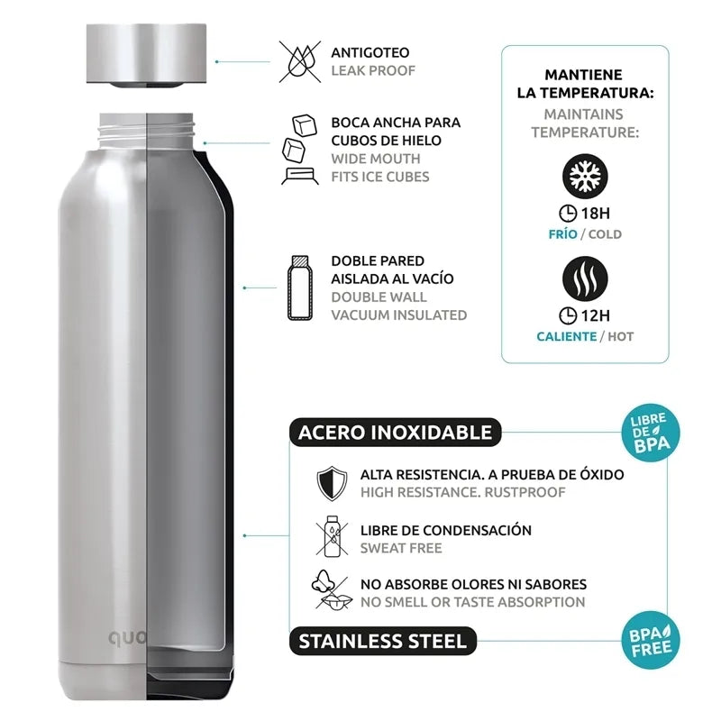 Quokka Solid – nerūdijančio plieno termo gertuvė 510 ml (Tropical Bloom)