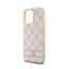 DKNY Leather Checkered Mono Pattern & Printed Stripes – dėklas iPhone 14 Pro Max (rožinis)