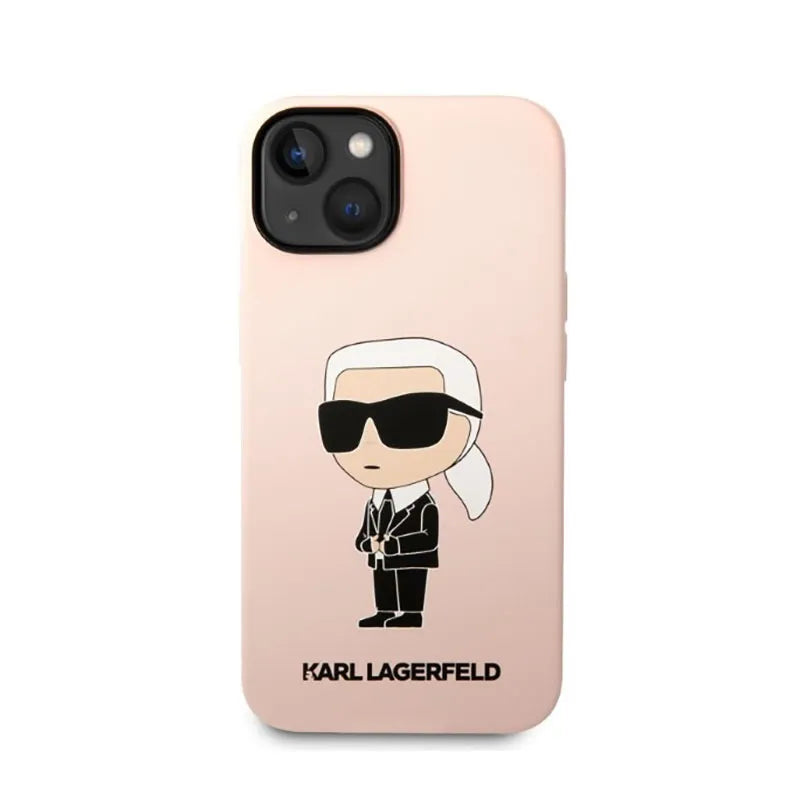 Karl Lagerfeld Silicone NFT Ikonik MagSafe – Dėklas iPhone 14 Plus (rožinis)