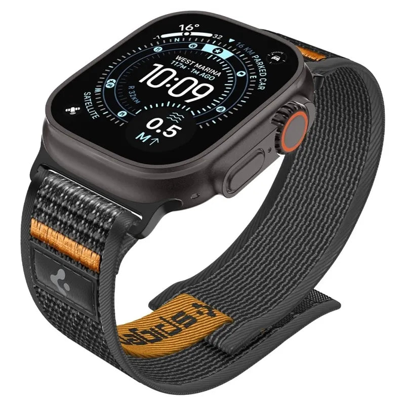 Spigen Athlex Air 2 – Apple Watch dirželis 44/45/46/49 mm (Active Black / Orange)