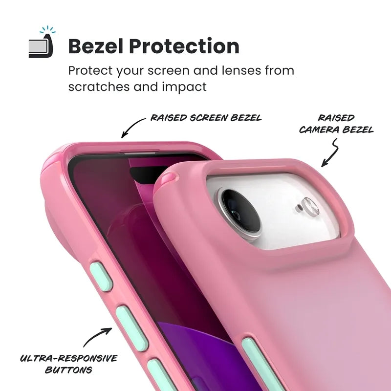 Speck Presidio Lux MagSafe - iPhone Air dėklas (Ibis Pink / Dark Ibis / Kanon Green)