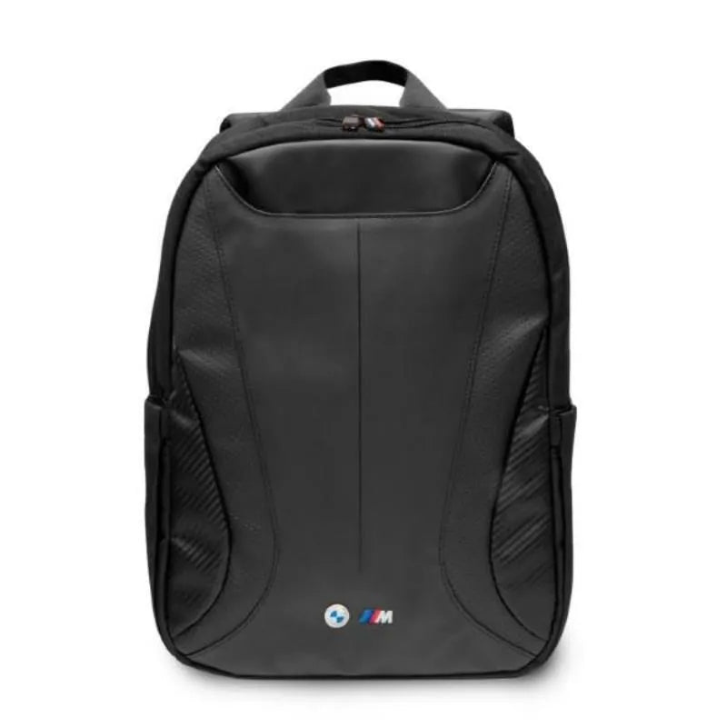 BMW Carbon&Leather Tricolor – nešiojamojo kompiuterio kuprinė 16" (juoda)