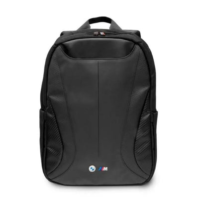 BMW Carbon&Leather Tricolor – nešiojamojo kompiuterio kuprinė 16" (juoda)