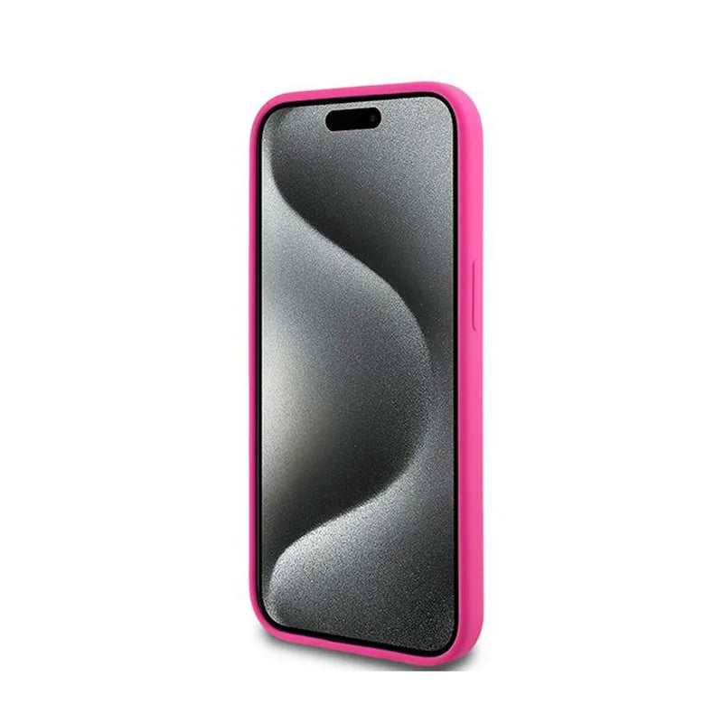 Karl Lagerfeld Silicone Choupette Head MagSafe – dėklas iPhone 15 Plus / 14 Plus (rožinis)