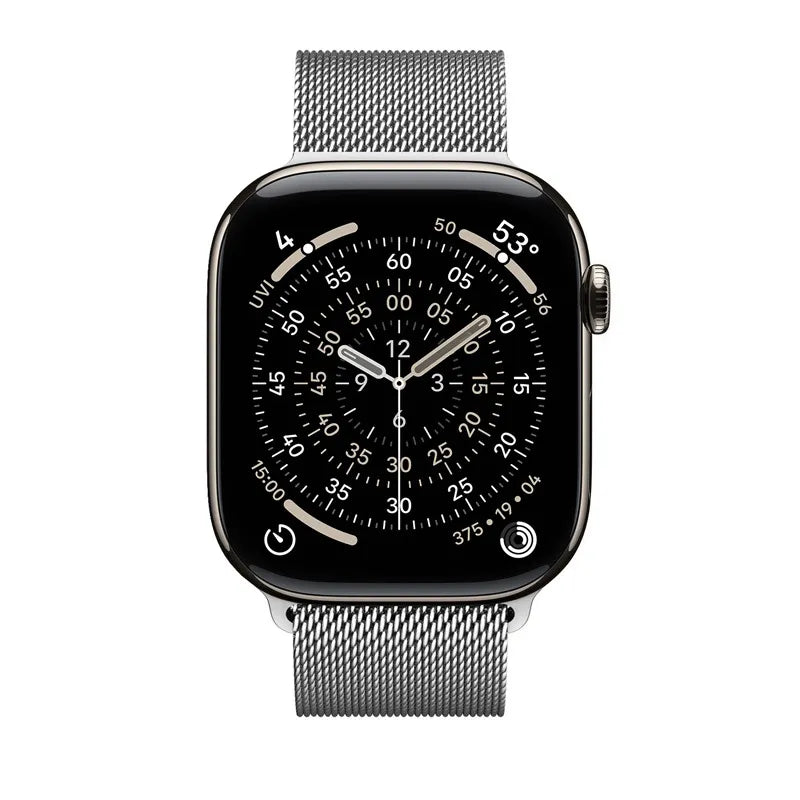 Crong Milano Steel – nerūdijančio plieno dirželis Apple Watch 44/45/46/49 mm (sidabrinis)