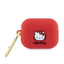 Hello Kitty silikoninis 3D kačiuko galvos formos dėklas, skirtas AirPods Pro 2 (fuksijos spalvos)