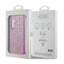 Guess Glitter Flakes Metal Logo dėklas - Dėklas skirtas Samsung Galaxy S24 (Violetinis)