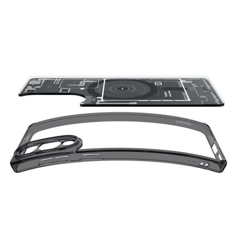 Spigen Ultra Hybrid Mag MagSafe dėklas Samsung Galaxy S25 Edge telefonui (Zero One Black)