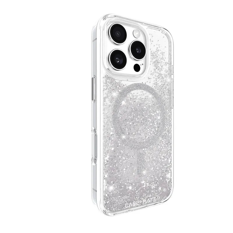 Case-Mate Waterfall MagSafe – dėklas, skirtas iPhone 16 Pro (sidabrinis)