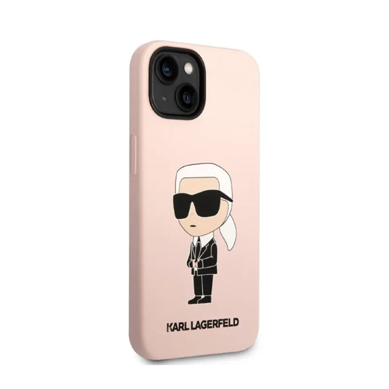 Karl Lagerfeld Silicone NFT Ikonik MagSafe – Dėklas iPhone 14 Plus (rožinis)
