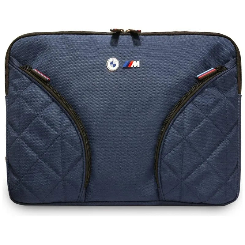BMW Nylon Pockets & Metal Logo – 14“ nešiojamojo kompiuterio dėklas (tamsiai mėlynas)
