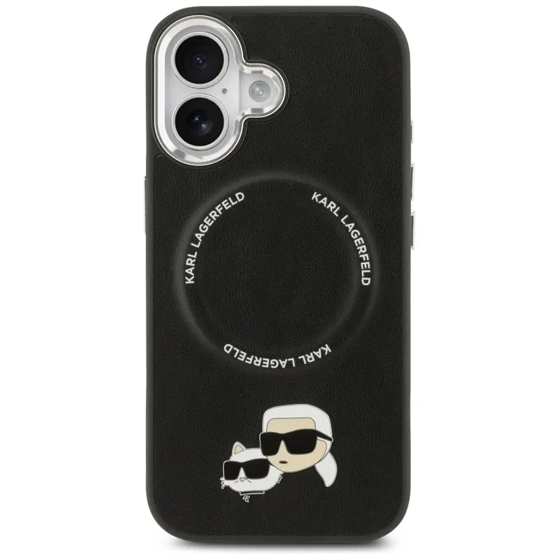 Karl Lagerfeld Karl & Choupette Pins MagSafe – dėklas iPhone 17 (juodas)