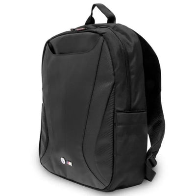 BMW Carbon&Leather Tricolor – nešiojamojo kompiuterio kuprinė 16" (juoda)